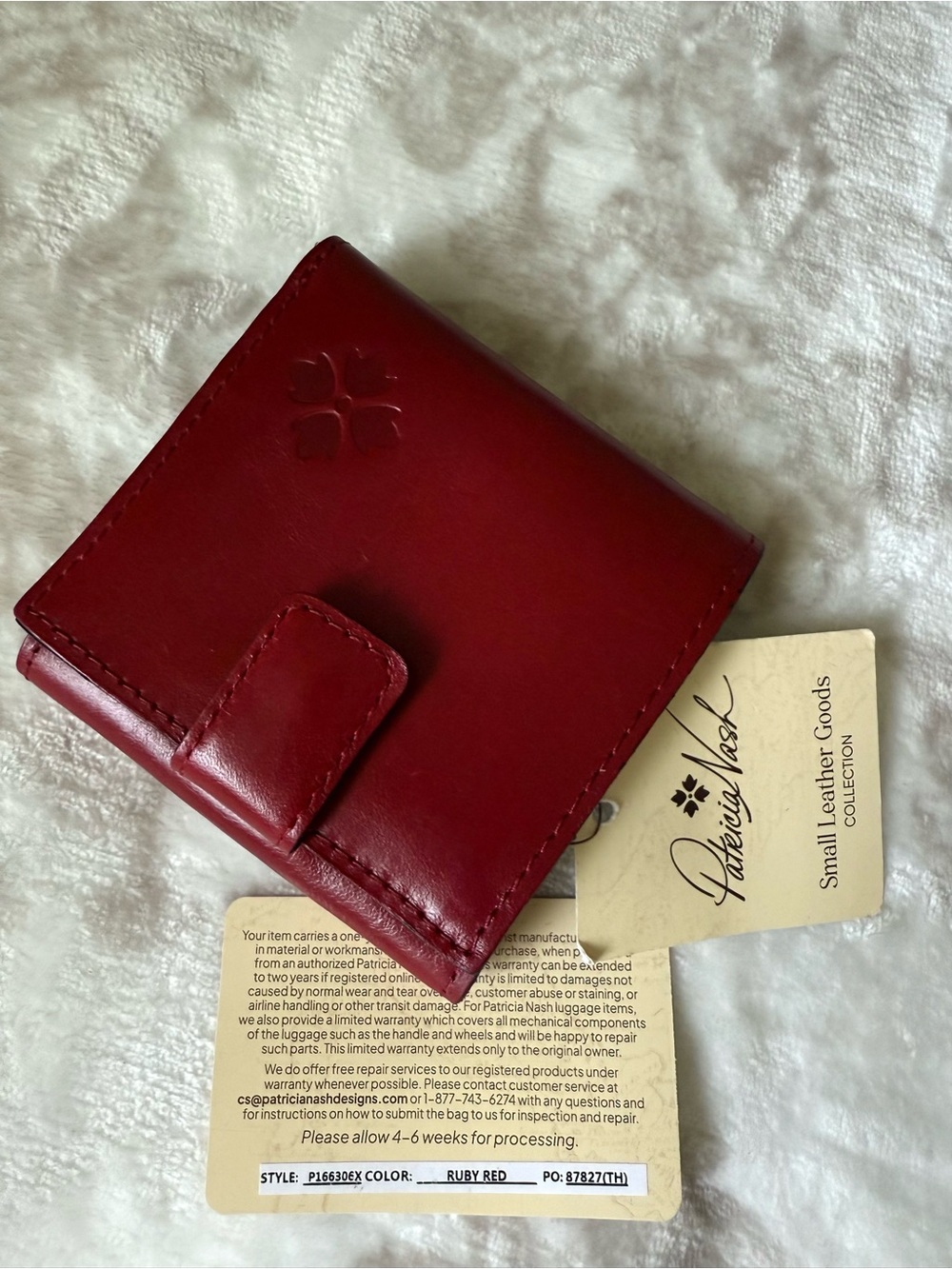 NEW PATRICIA NASH Red Leather Astra Bifold Wallet